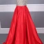 Sexy Rouge Satin Robe De Soirée 2020 Princesse Transparentes Col v profond Sans Manches Paillettes Perlage Longue Volants Dos Nu Robe De Ceremonie