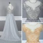 Haut de Gamme Rouge Transparentes Robe De Soirée 2020 Princesse Encolure Dégagée Manches Courtes Perlage Train De Balayage Volants Robe De Ceremonie