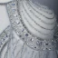 High End Silber Durchsichtige Abendkleider 2020 Meerjungfrau Rundhalsausschnitt Glockenhülsen Handgefertigt Perlenstickerei Sweep / Pinsel Zug Festliche Kleider