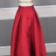 2 Piece Red Gold Satin Evening Dresses  2020 A-Line / Princess Scoop Neck Sleeveless Sequins Beading Floor-Length / Long Ruffle Backless Formal Dresses
