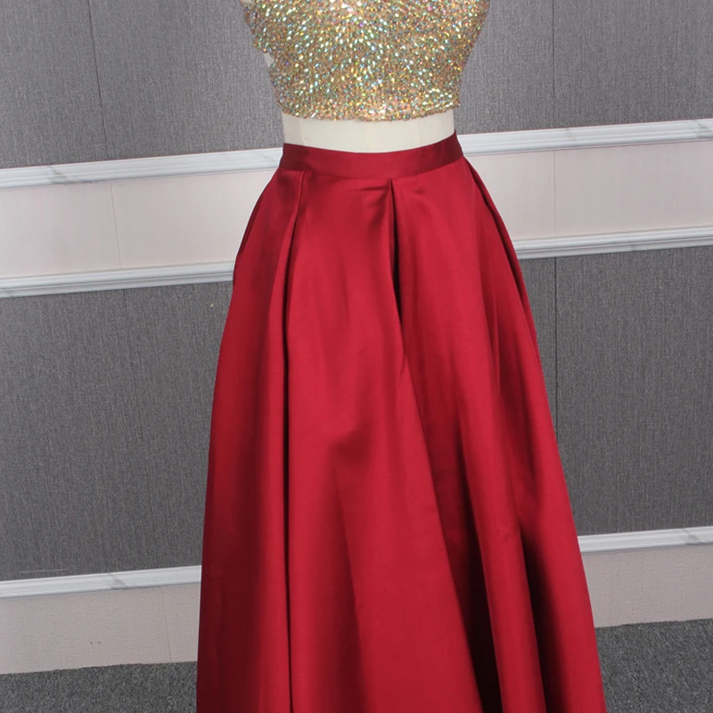 slim fit dress slacks Sweep Train Mermaid Strapless White Long Prom Dresses With Gold Lace P –  Promfast main image 1