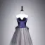 Elegant Kongeblå Suede Selskapskjoler 2020 Prinsesse Kjæreste Uten Ermer Sash Glitter Tyll Lange Buste Ryggløse Formelle Kjoler