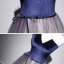 Elegant Kongeblå Suede Selskapskjoler 2020 Prinsesse Kjæreste Uten Ermer Sash Glitter Tyll Lange Buste Ryggløse Formelle Kjoler