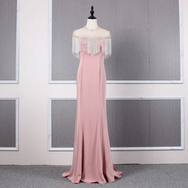 Élégant Vert Foncé Transparentes Robe De Soirée 2020 Princesse Encolure Dégagée Mancherons Perlage Gland Train De Balayage Volants Dos Nu Robe De Ceremonie