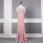 Élégant Vert Foncé Transparentes Robe De Soirée 2020 Princesse Encolure Dégagée Mancherons Perlage Gland Train De Balayage Volants Dos Nu Robe De Ceremonie