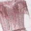 High End Durchsichtige Pink Abendkleider 2020 A Linie Rundhalsausschnitt Ärmel Strass Perlenstickerei Quaste Stoffgürtel Sweep / Pinsel Zug Rüschen Festliche Kleider