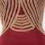 Elegant Red Evening Dresses  2020 A-Line / Princess Deep V-Neck Sleeveless Beading Rhinestone Sweep Train Ruffle Backless Formal Dresses