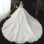 Vintage / Retro Champagne See-through Bridal Wedding Dresses With Shawl 2020 Ball Gown High Neck Sleeveless Backless Glitter Tulle Flower Appliques Lace Beading Cathedral Train Ruffle