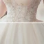 Chic / Beautiful Champagne Bridal Wedding Dresses 2020 Ball Gown Strapless Sleeveless Backless Appliques Sequins Beading Glitter Tulle Cathedral Train Ruffle