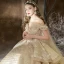 High-end Champagne Bridal Wedding Dresses 2020 Ball Gown Off-The-Shoulder Short Sleeve Backless Beading Appliques Lace Glitter Tulle Cathedral Train Ruffle