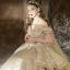 High-end Champagne Bridal Wedding Dresses 2020 Ball Gown Off-The-Shoulder Short Sleeve Backless Beading Appliques Lace Glitter Tulle Cathedral Train Ruffle