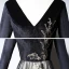 Chic / Belle Noire Daim Robe De Soirée 2020 Princesse V-Cou Manches Longues Appliques Paillettes Perlage Longue Dos Nu Robe De Ceremonie