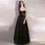 Sexy See-through Black Prom Dresses 2020 A-Line / Princess Sweetheart Sleeveless Beading Floor-Length / Long Ruffle Backless Formal Dresses