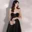Sexy See-through Black Prom Dresses 2020 A-Line / Princess Sweetheart Sleeveless Beading Floor-Length / Long Ruffle Backless Formal Dresses