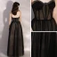 Sexy See-through Black Prom Dresses 2020 A-Line / Princess Sweetheart Sleeveless Beading Floor-Length / Long Ruffle Backless Formal Dresses