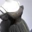 Chic / Beautiful Grey Green Evening Dresses  2020 A-Line / Princess Spaghetti Straps Short Sleeve Beading Floor-Length / Long Ruffle Backless Formal Dresses