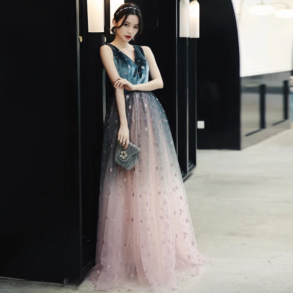 elegant dresses 2020 Half Sleeve Champagne Evening Dresses Elegant Split Evening Gowns Long –  LiveTrendsX