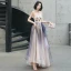 Elegant Champagne Purple Ballkjoler 2020 Prinsesse Kjæreste Uten Ermer Appliques Blomst Beading Glitter Tyll Lange Buste Ryggløse Formelle Kjoler