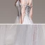 Élégant Gris Été Robe De Soirée 2020 Princesse Bretelles Spaghetti Sans Manches Perlage Appliques En Dentelle Longue Volants Dos Nu Robe De Ceremonie