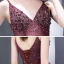 Elegant Burgundy Gradient-Color Evening Dresses  2020 A-Line / Princess Spaghetti Straps Sleeveless Beading Floor-Length / Long Ruffle Backless Formal Dresses