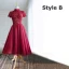 Illusion Burgundy Pierced Balklänningar 2018 Prinsessa Hög Hals Korta ärm Beading Halterneck Ruffle Formella Klänningar