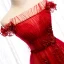 Chic / Belle Rouge Robe De Soirée 2020 Princesse De l'épaule Manches Courtes Ceinture Appliques En Dentelle Perlage Longue Volants Dos Nu Robe De Ceremonie