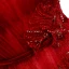 Chic / Belle Rouge Robe De Soirée 2020 Princesse De l'épaule Manches Courtes Ceinture Appliques En Dentelle Perlage Longue Volants Dos Nu Robe De Ceremonie