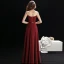 Simple Bordeaux Transparentes Robe De Soirée 2019 Princesse Encolure Dégagée Sans Manches Faux Diamant Ceinture Longue Volants Robe De Ceremonie