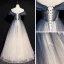 Chic / Belle Bleu Marine Dégradé De Couleur Champagne Robe De Soirée 2020 Princesse De l'épaule Manches Courtes Perlage Glitter Tulle Longue Volants Dos Nu Robe De Ceremonie