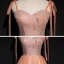 Chic / Beautiful Orange Corset Prom Dresses 2020 A-Line / Princess Spaghetti Straps Sleeveless Appliques Flower Beading Glitter Tulle Floor-Length / Long Ruffle Backless Formal Dresses