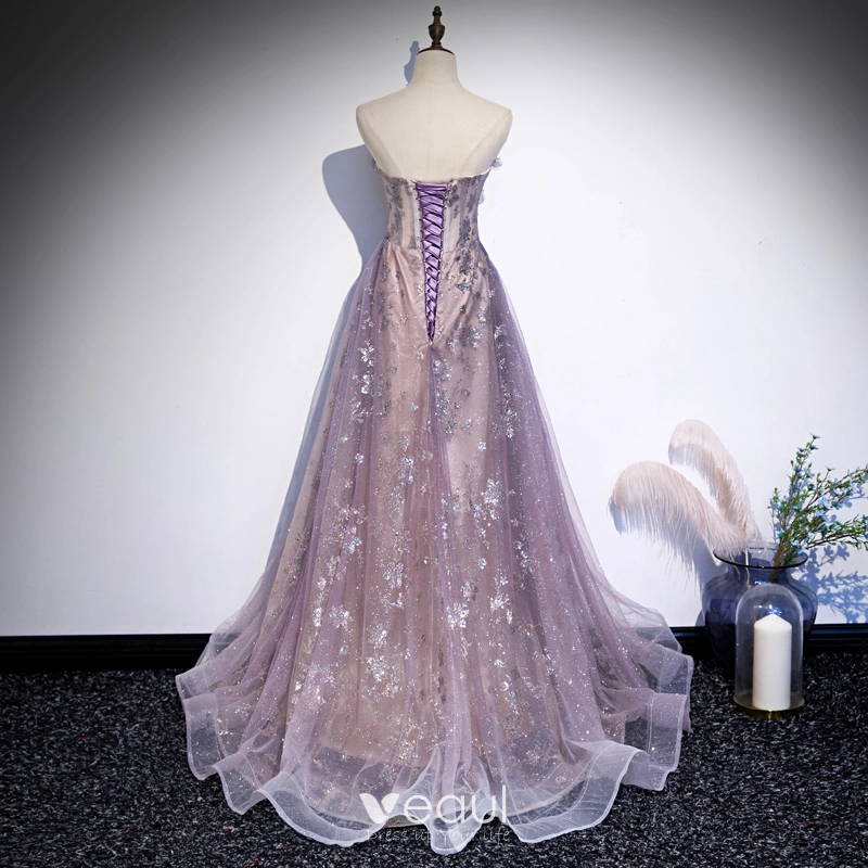 Glitter Tulle Purple/Silver