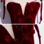 Chic / Beautiful Red Evening Dresses  2020 A-Line / Princess Spaghetti Straps Sleeveless Appliques Flower Beading Floor-Length / Long Ruffle Backless Formal Dresses