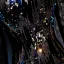 Scintillantes Noire Transparentes Robe De Soirée 2020 Trompette / Sirène Col Haut 3/4 Manches Paillettes Longue Robe De Ceremonie