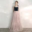 Elegante Rosa Abendkleider 2020 A Linie Spaghettiträger Ärmellos Pailletten Perlenstickerei Lange Rüschen Rückenfreies Festliche Kleider