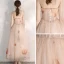 Lovely Pearl Pink Cartoon Prom Dresses 2020 A-Line / Princess Sweetheart Sleeveless Appliques Lace Beading Ankle Length Ruffle Backless Formal Dresses