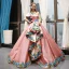 Sparkly Pearl Pink Sequins Dancing Prom Dresses 2023 Ball Gown One-Shoulder Short Sleeve Appliques Embroidered Flower Floor-Length / Long Ruffle Backless