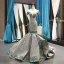 Luxury / Gorgeous Pearl Pink Lace Evening Dresses  2023 Trumpet / Mermaid Off-The-Shoulder Short Sleeve Appliques Embroidered Flower Sash Court Train Ruffle Backless Formal Dresses