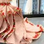 Luxury / Gorgeous Pearl Pink Lace Evening Dresses  2023 Trumpet / Mermaid Off-The-Shoulder Short Sleeve Appliques Embroidered Flower Sash Court Train Ruffle Backless Formal Dresses