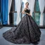 Luxury / Gorgeous Handmade  Beading Black Prom Dresses 2023 Ball Gown Deep V-Neck Sleeveless Appliques Lace Chapel Train Backless Ruffle Formal Dresses