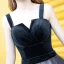 Modern / Fashion Black Gradient-Color White Suede Evening Dresses  2018 A-Line / Princess Shoulders Sleeveless Floor-Length / Long Ruffle Backless Formal Dresses