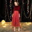 Chic / Beautiful Burgundy Suede Homecoming Graduation Dresses 2019 A-Line / Princess Square Neckline 3/4 Sleeve Glitter Tulle Tea-length Ruffle Formal Dresses