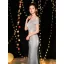 Unique Silber Abendkleider 2019 Meerjungfrau Off Shoulder Kurze Ärmel Glanz Polyester Gespaltete Front Lange Rüschen Rückenfreies Festliche Kleider