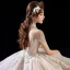 Luxury / Gorgeous Champagne See-through Wedding Dresses 2018 Ball Gown High Neck Short Sleeve Backless Appliques Lace Beading Tassel Glitter Tulle Royal Train Ruffle