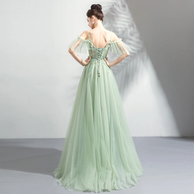 dresses lime green Green Boat Neck Embroidery Mini Dress & Reviews - Green - Dresses main image 1