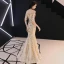 Abordable Champagne Paillettes Robe De Soirée 2018 Trompette / Sirène De l'épaule 1/2 Manches Longue Volants Dos Nu Robe De Ceremonie