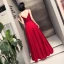 Sexy Burgundy Evening Dresses  2018 A-Line / Princess Spaghetti Straps Sleeveless Floor-Length / Long Ruffle Backless Formal Dresses