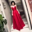 Sexy Burgundy Evening Dresses  2018 A-Line / Princess Spaghetti Straps Sleeveless Floor-Length / Long Ruffle Backless Formal Dresses