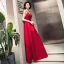 Sexy Burgundy Evening Dresses  2018 A-Line / Princess Spaghetti Straps Sleeveless Floor-Length / Long Ruffle Backless Formal Dresses