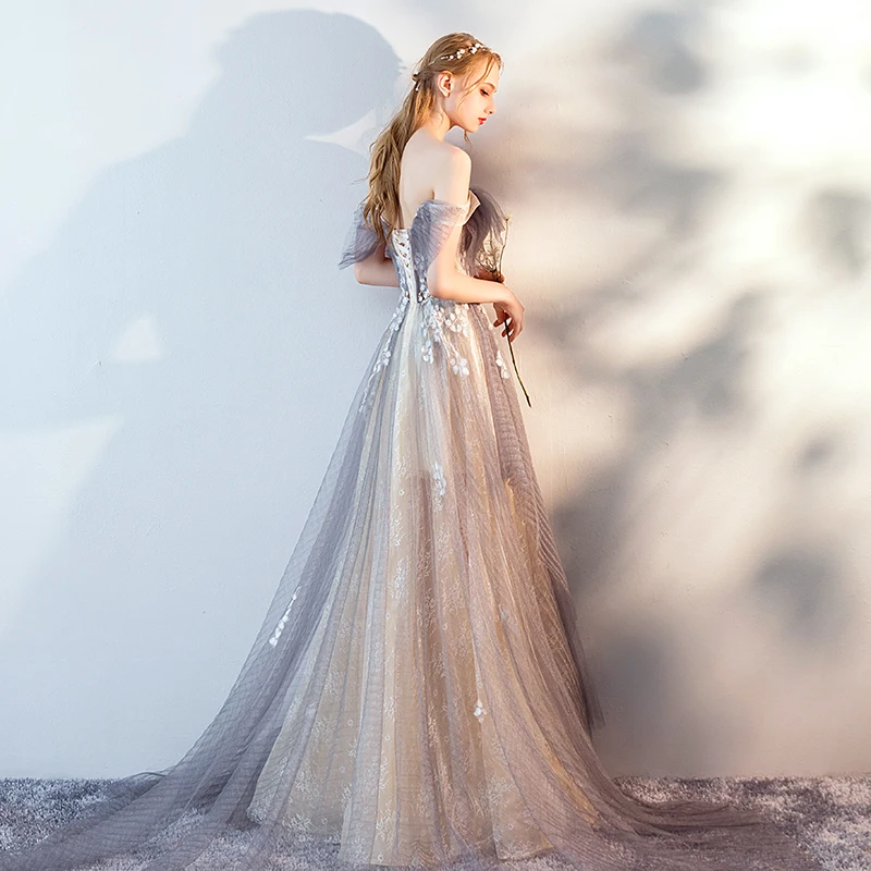 green emerald velvet dress Dark Grey Tulle Straps Long Beaded Party Dress, Grey Long Formal Dresses  Prom Dress cg11411