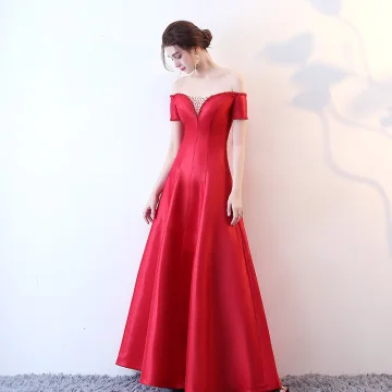 Glamour Bordeaux Robe De Soirée 2018 Princesse De L Épaule Manches Courtes Perle Perlage Cristal Longue Volants Dos Nu Robe De Ceremonie